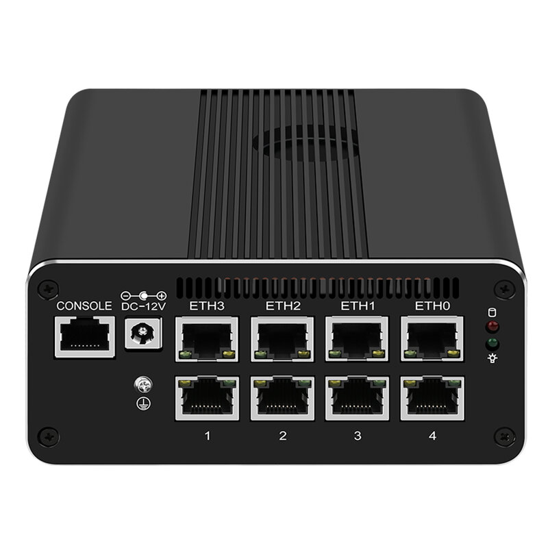 TOPTON-Placa de rede para firewall, servidor doméstico, Desktop Router, pfSense, 4 x Intel i226-V, 8x2.5G, LAN, 2 GB x 10GB, 12th Gen, U300E, i5 1240P, 10GB