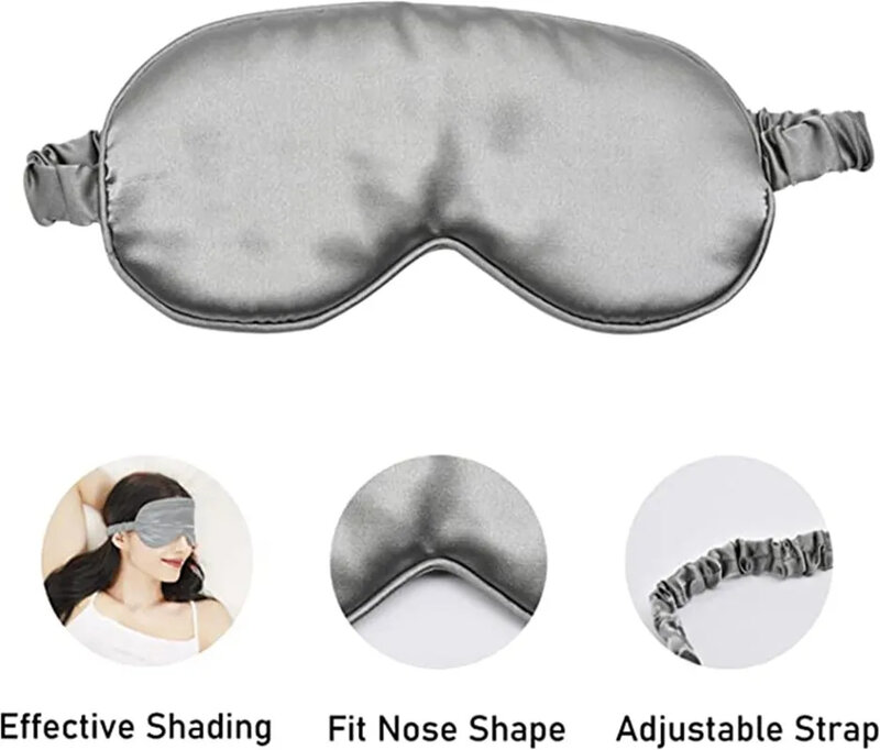 Затеняющая маска для глаз из искусственного шелка, затеняющая маска для сна, дорожная расслабляющая маска для глаз, затеняющая маска для сна, мягкие инструменты для ухода за глазами