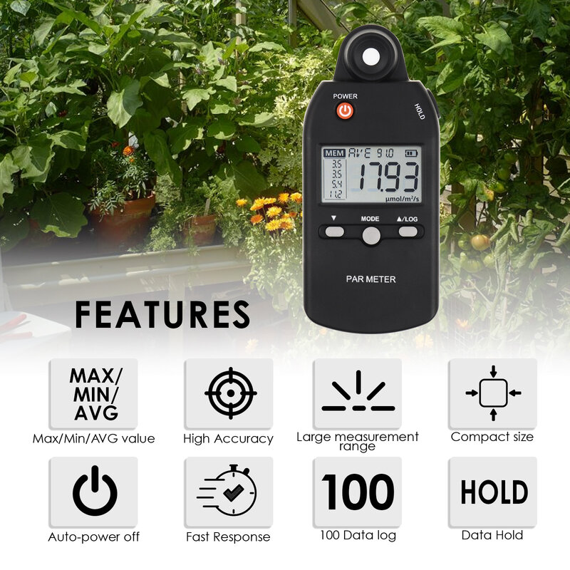 高度なクォンタムセンサー,屋内および屋外の植物用のグローライト強度計