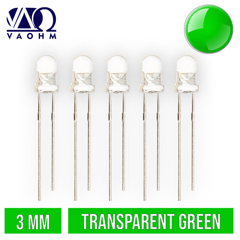 10 PCS/LOT LED 3mm Water Clear  F3 Super Bright Light Emitting Diode Green Red White Yellow Blue Orange