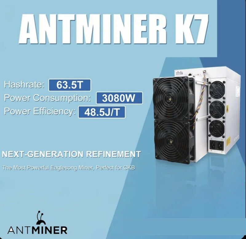 Bitmain Antminer K7 58Th/s CKB 광부 신경