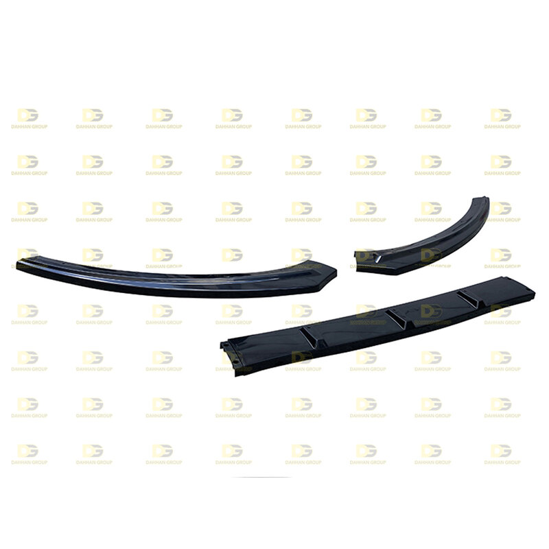 V.W Jetta MK6 2010 - 2018 divisor frontal 3 piezas Piano superficie negra brillante plástico ABS de alta calidad Jetta R line Kit piezas de coche