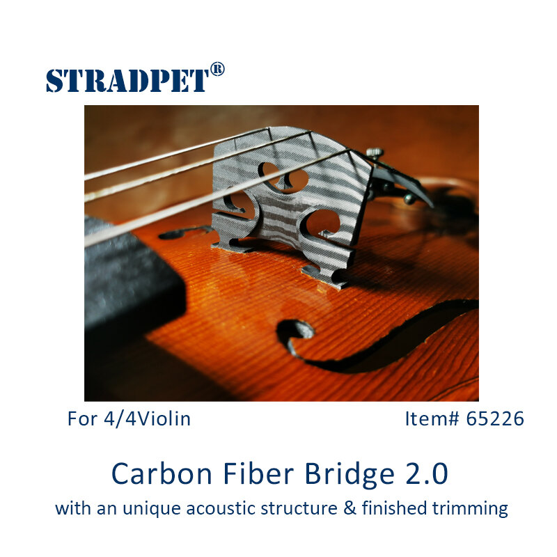 STRADPET Carbon Fiber Bridge 2.0 with an unique acoustic structure & finished trimming