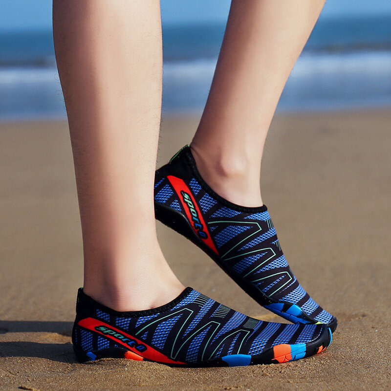 Новинка 2024, быстросохнущие мужские и женские туфли для воды, пляжная обувь для пар, дышащие Нескользящие туфли для плавания и дайвинга