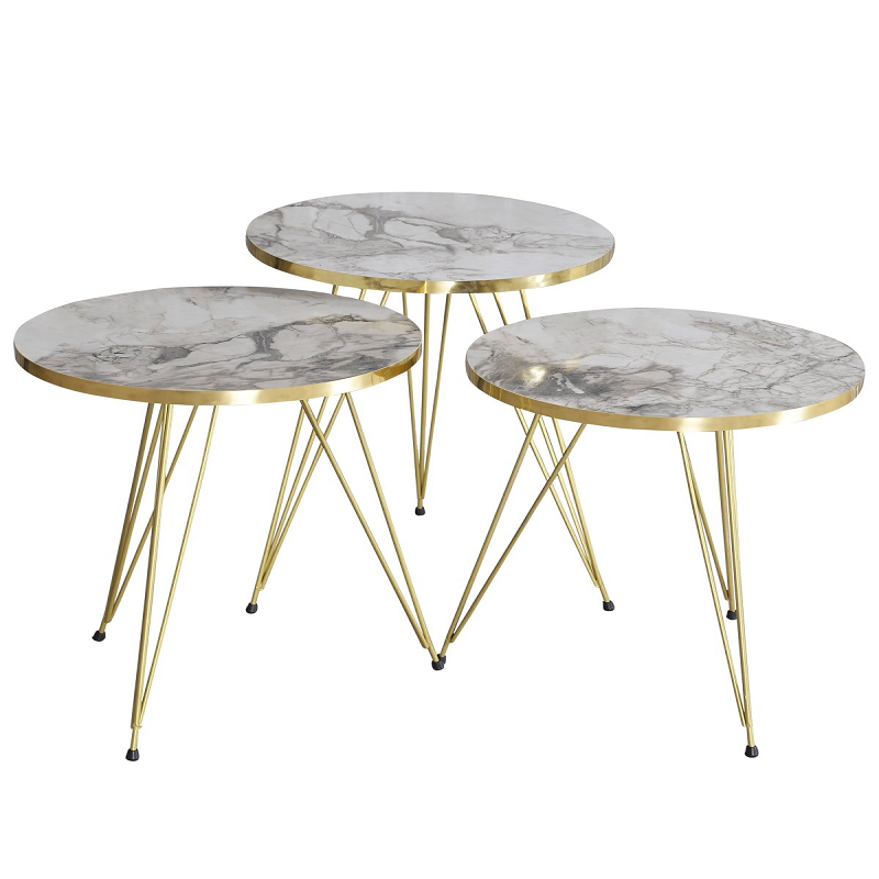 Luxo moderno assentamento mesa de café, mesa de serviço de chá, mesa final, estilo escandinavo, 1 qualidade design, 4 pcs