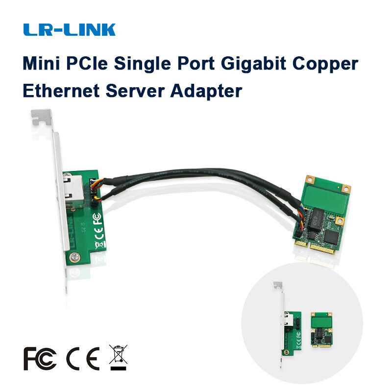 LR-LINK 2206pt mini pci-express gigabit único porto rj45 ethernet 10/100/1000mbps lan placa de rede com intel i210 chipset