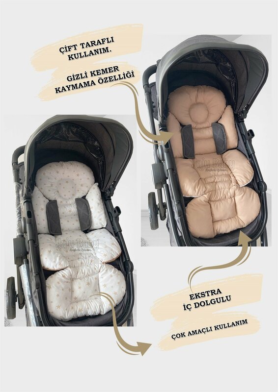 Handmade Baby Stroller Almofada, Estrela do Café