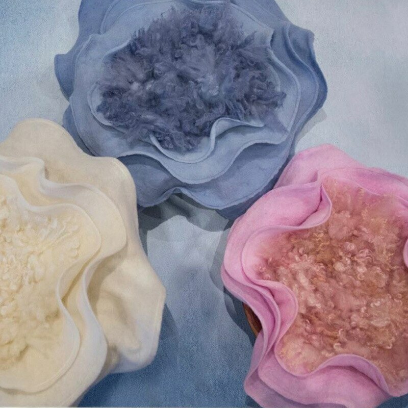 Newborn Photography Props Backdrop Flower Cashmere Rose Flower Blanket Background Baby Photoshoot Accessories Photo Shoot