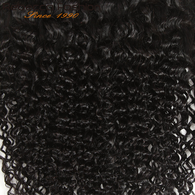 Encerramento Frontal Kinky Curly Lace, Cabelo Humano Brasileiro Pré-Arrancado, Orelha a Orelha, 13x4, 180D