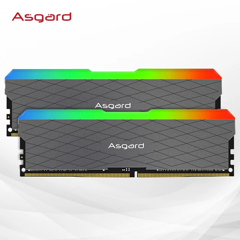 Asgard-RAM W2 DDR4 RGB 8GX2, 16G, 32G, 3200MHz, iluminación impresionante, doble canal, DIMM, 1,35 V, para escritorio