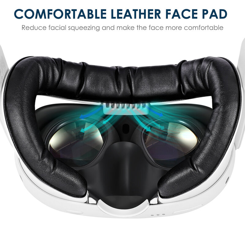 KKCOBVR K3 ventilador de ventilación Facial, desnebulización de espejo, mantenimiento de la circulación del aire Facial, Compatible con Quest 3