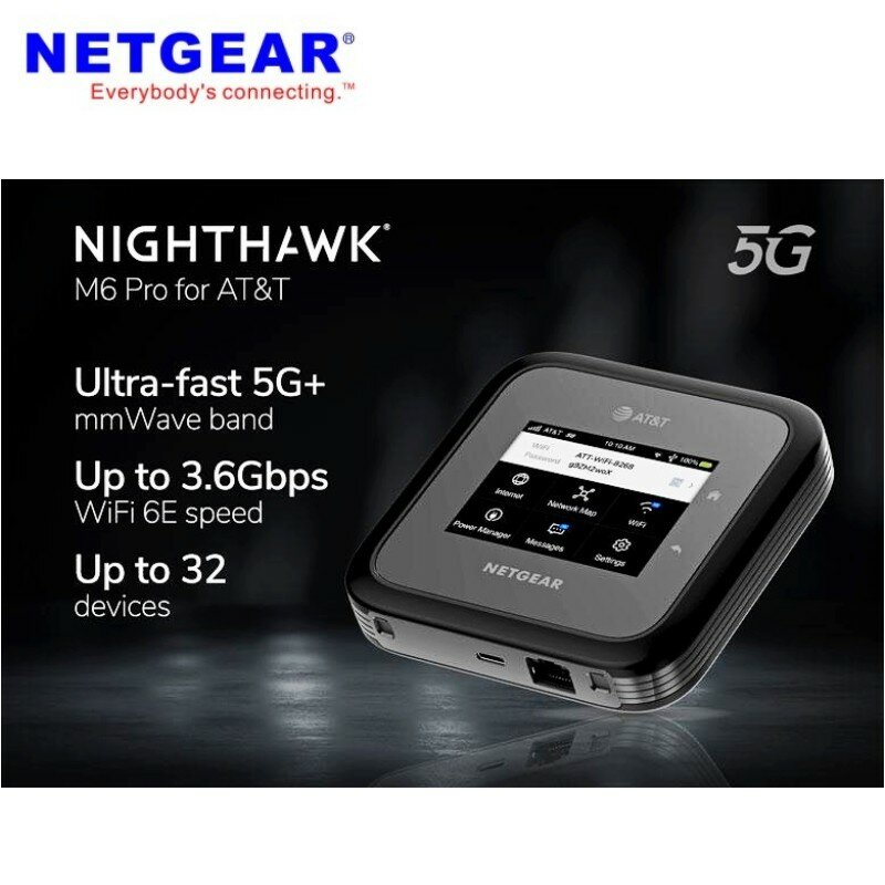 Netgear Nighthawk MR6500 M6 Pro WiFi 5G Hotspot Router AT&T T-Điện Thoại Di Động