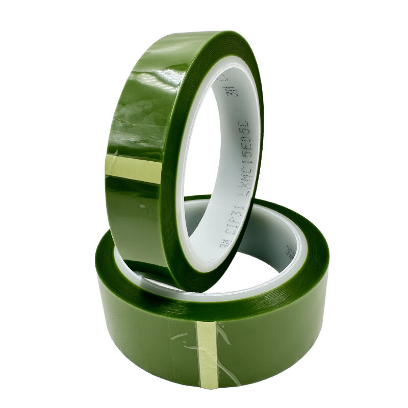 Fita de silicone poliéster verde Cq31 impermeável, resistência a altas temperaturas, longa, 50m