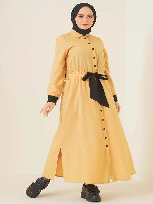 Muçulmano Hijab Mulheres Vestuário 2023 Vestido Colorido Adoração Oração Vestido Religioso Nova Moda Tops