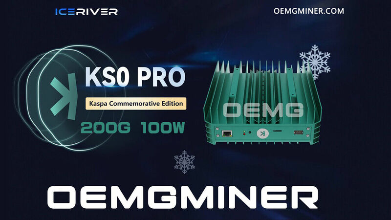 KASPA Miner-IceRiver KS0 Pro, 200G, 100w, con PSU Original, en Stock, AD BUY 4, GET 2, nuevo
