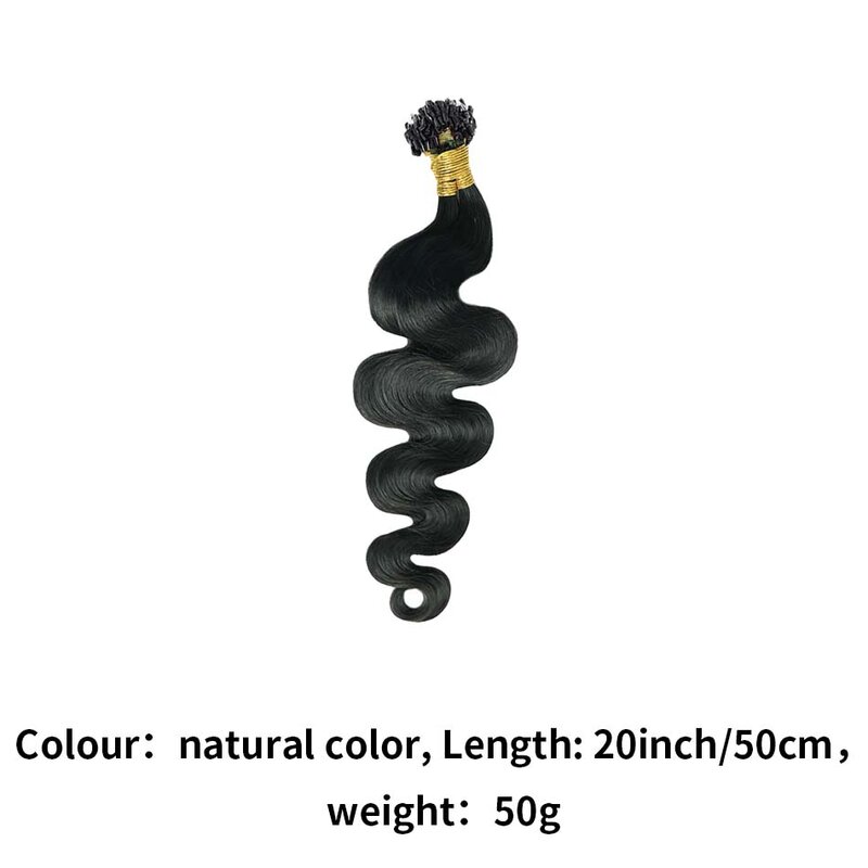 Body Wave Micro Link Hair Extensions 1g/strand Microlink Human Hair Extension Beaded Invisilable Micro Ring Extension #1B