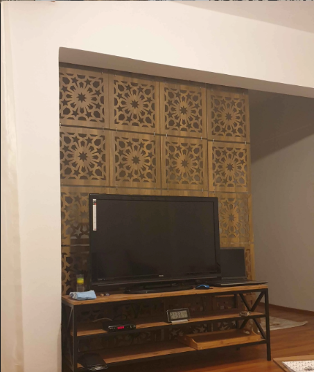 Separador de madera para habitación, Panel de pared