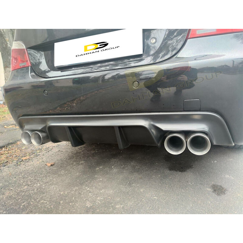 B.M.W 5 Series E60 Vorsteiner Style Rear Diffuser Spoiler Splitter Left and Right Double Exhaust Outputs Gloss Black Plastic