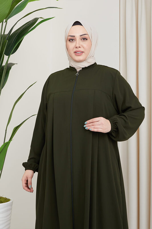 무슬림 여성 아바야 드레스, 긴 소매 아바야, 플러스 사이즈, 터키 히잡, 두바이