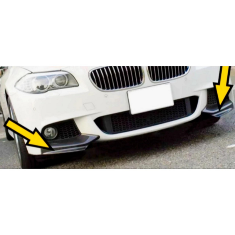 Paraurti anteriore Flap per BMW F10 5 Series M Tech 2010 2017 Splitter Flap Piano lucido nero Sport Tuning accessori per auto