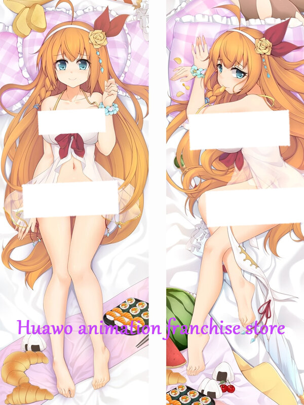 Bantal Anime Dakimakura Re:Dive Pecorine sarung bantal Cetak 2 sisi penutup bantal tubuh Guling dekorasi Otaku waistmas 2023