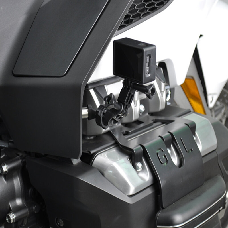 Panical สำหรับฮอนด้า GL1800ปีกสีทอง F6B GL1800B รถจักรยานยนต์2018-2023 GoPro อุปกรณ์เสริมกระจกมองหลังชุดอุปกรณ์ติดกล้องแอคชั่น