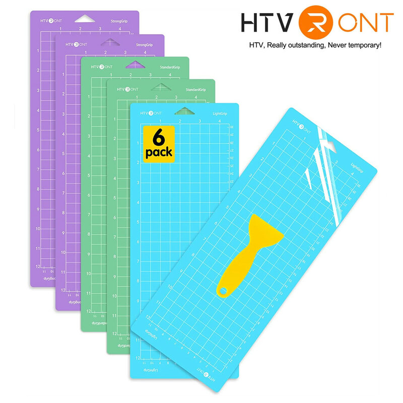 HTVRONT-PVC 커팅 매트, 4,5x1, 2 인치/11.5x30cm, 크리컷 조이 퀼팅 매트, 카드 스톡, HTV 공예용 기본 접착 플레이트 패드, 6 개