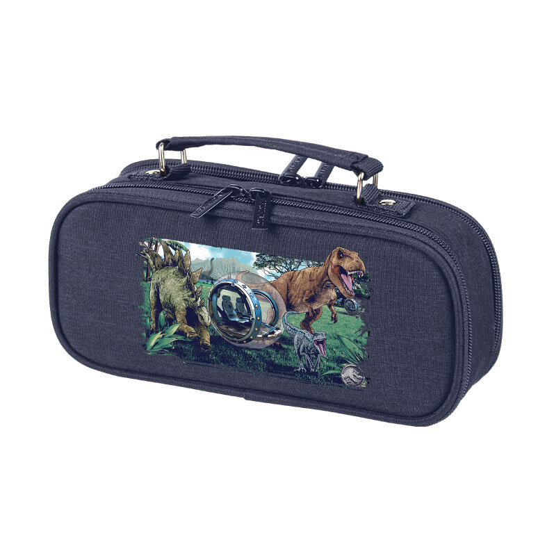Jurassic World Dominion 3 Pencil Bag Children Student Large-Capacity Junior And High School Students Simple Pencil Case