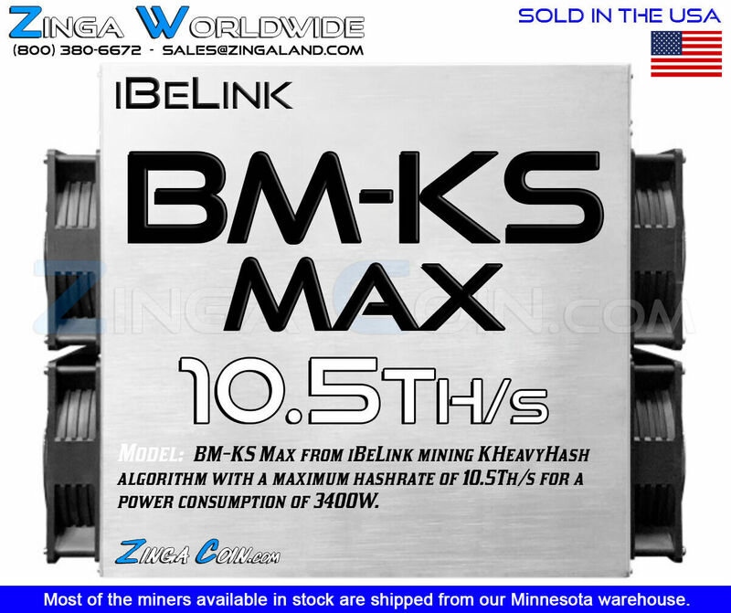 IbeLink BM-KS Max 10.5 TH 3400 KASPA Asic 채굴