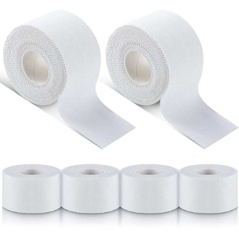 10 Pack 13.7M Cotton Athletic Tape Training Finger Wrist Knee Joints Support Tape Easy Tear for Bats,Tennis,Gymnastics & Boxing