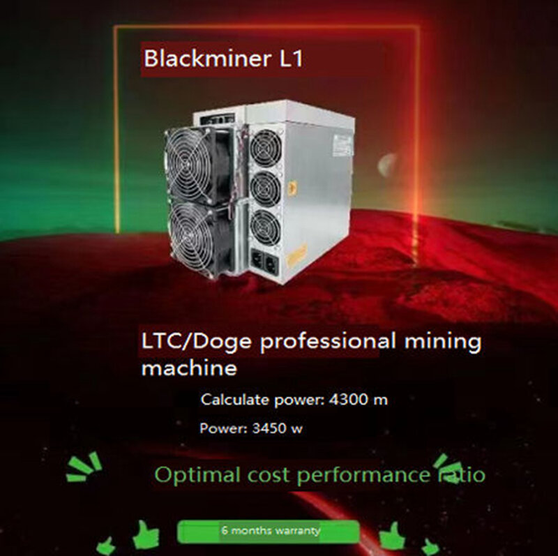 Blackminer L1 4900MH/s Mining Doge/LTC With 3450W Power Supply And More Cheaper Than Antminer L7