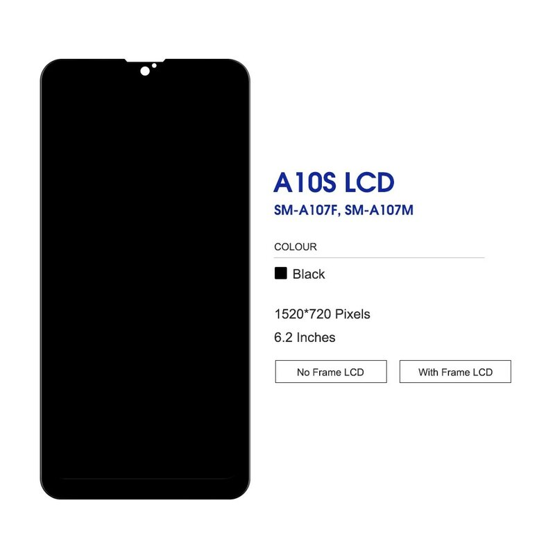 6.2 Inch Voor Samsung A 10S Lcd Digitizer A107/Ds A107f A107fd A 107M Display Touchscreen Met Frame Digitizer Assemblage