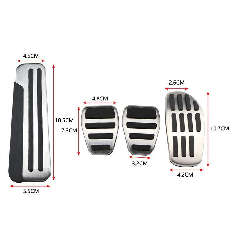 Stainless Steel Car Pedals Accelerator Gas Brake Rest Pedal Cover Accessories for Nissan X-Trail X Trail Rogue T32 MK2 2014~2020