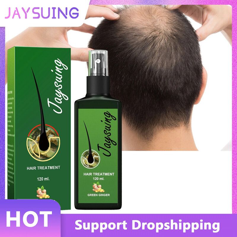 Спрей для роста волос, эффективный питательный жидкий спрей для роста корней и густых волос, против выпадения волос, имбирь, восстанавливающий массаж кожи головы
