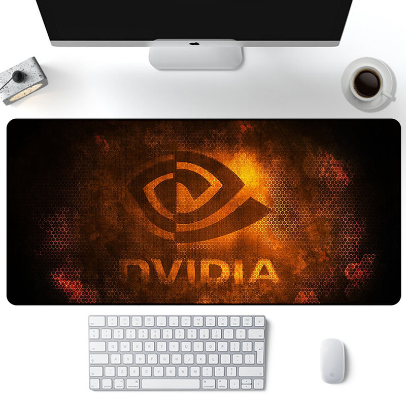 Nvidia เมาส์ Pad ขนาดใหญ่แผ่นรองเมาส์สำหรับเล่นเกม PC Gamer XXL คอมพิวเตอร์แผ่นรองเม้าส์ซิลิโคนคีย์บอร์ดแผ่นรองเม้าส์แล็ปท็อป Mausepad