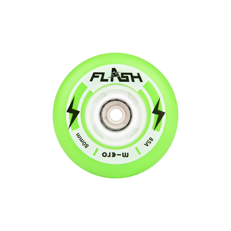 Micro LED Flash Wheels para adultos, alta elástica PU resistente luminosa Inline Skate Wheel, versão do futebol, 76mm, 80mm, 85A, 4Pcs