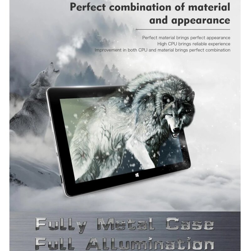 64Bit 10.8" Windows 10 Tablet PC 2GB RAM 32GB ROM X5 Z8350 Quad Core 1.44-GHz 1366 x 768 Pixel WIFI HDMI