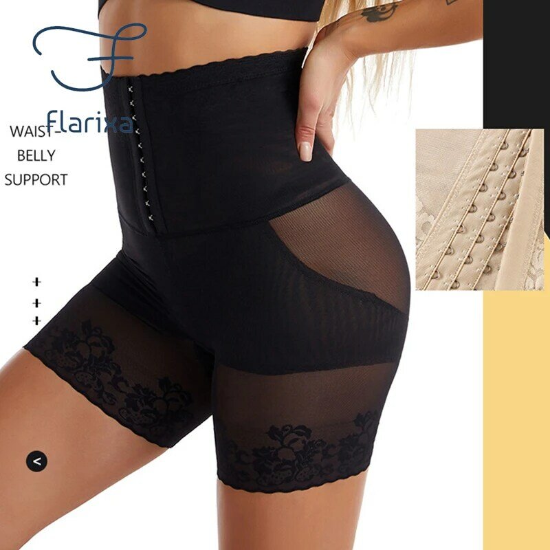 Flarixa Waist Trainer Body Shaper Shorts Butt Lifter Tummy Control Seamless Shapewear High Waist Postpartum Slimming Bodysuit