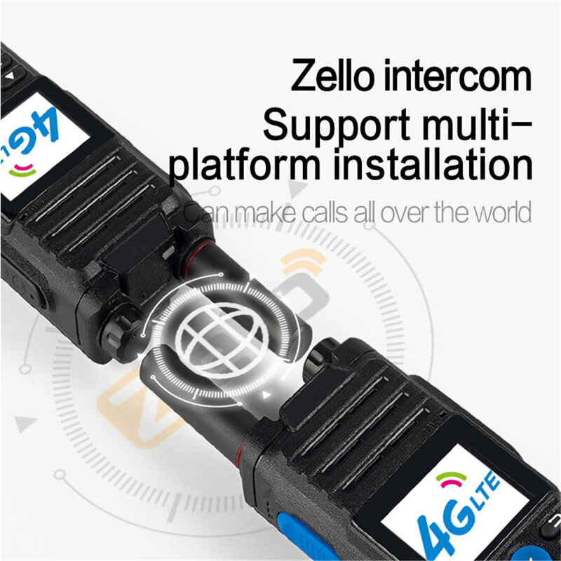 POC-walkie-talkie Real Ptt Zello, Radio bidireccional Android, transceptor de red de pesca, interfono, 100Km, Amateur, nuevo