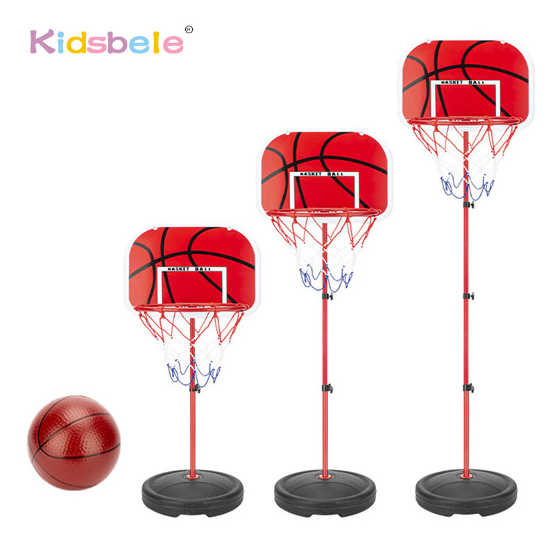 Panier de basket-Ball réglable pour enfant, support pour bébé, balle d'extérieur et d'intérieur, planche arrière, 63-150CM