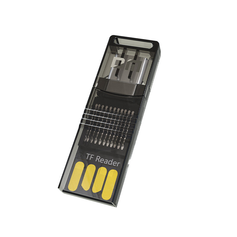 Lector de tarjetas TF DM CR028 con puerto tipo C y USB A