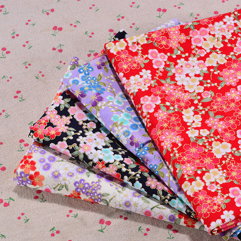 Lot de tissus multicolores en coton à motif Zephyr japonais, 50x145cm, pour patchwork, couture, matelassage, artisanat, fait à la main