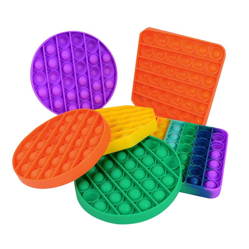 Juguetes de silicona para aliviar el estrés para niños y adultos, juego divertido de descompresión, antiestrés, burbujas de empuje
