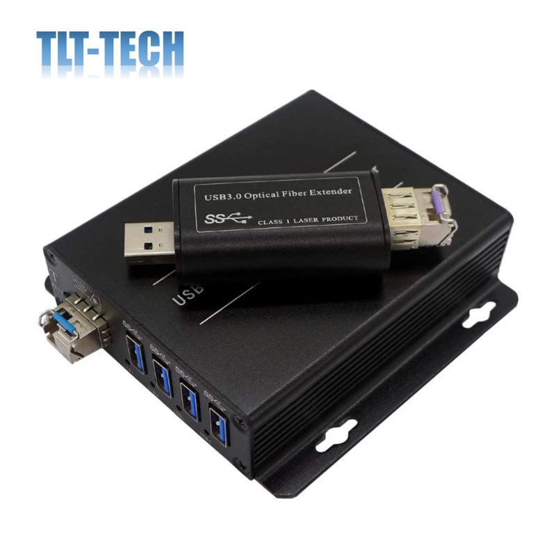 Extensor de fibra óptica de 4 puertos USB 3,0/2,0/1,1, hasta un máximo de 250 metros, transmisor y receptor con SFP de 10 Gbps