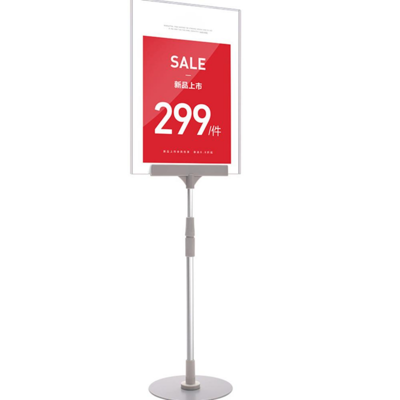 Clothing Store A4 Table Banner Stand Acrylic Poster Frame Metal Bracket for Decoration Advertising Display Rack