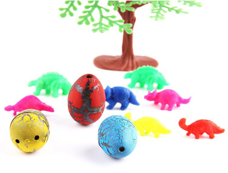 2 pçs bonito magia incubação crescente dinossauro ovos adicionar água crescente dinossauro novidade mordaça para crianças brinquedos educativos presentes
