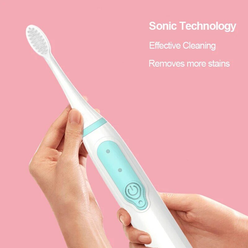 Escova de Dentes Elétrica para Adultos, Escova Sônica com 3 Cabeças Macias, IPX7 Impermeável, Cuidado Oral, Novo