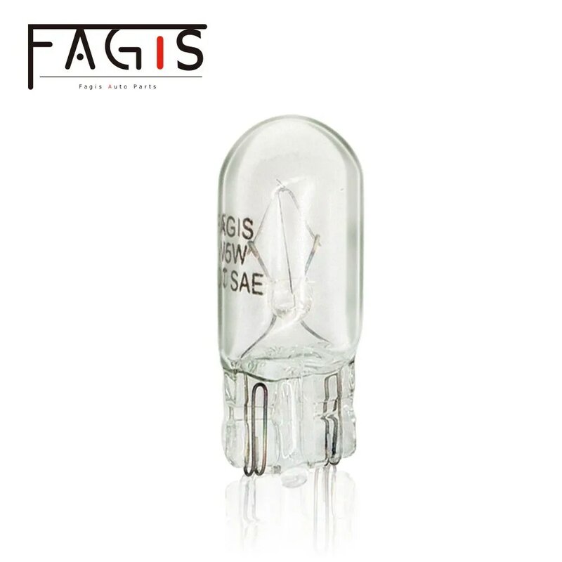 Fagis-bombillas halógenas T10 para coche, luz de lectura, 12v, 5w, W5W, 194, 158, cuñas, 10 unidades