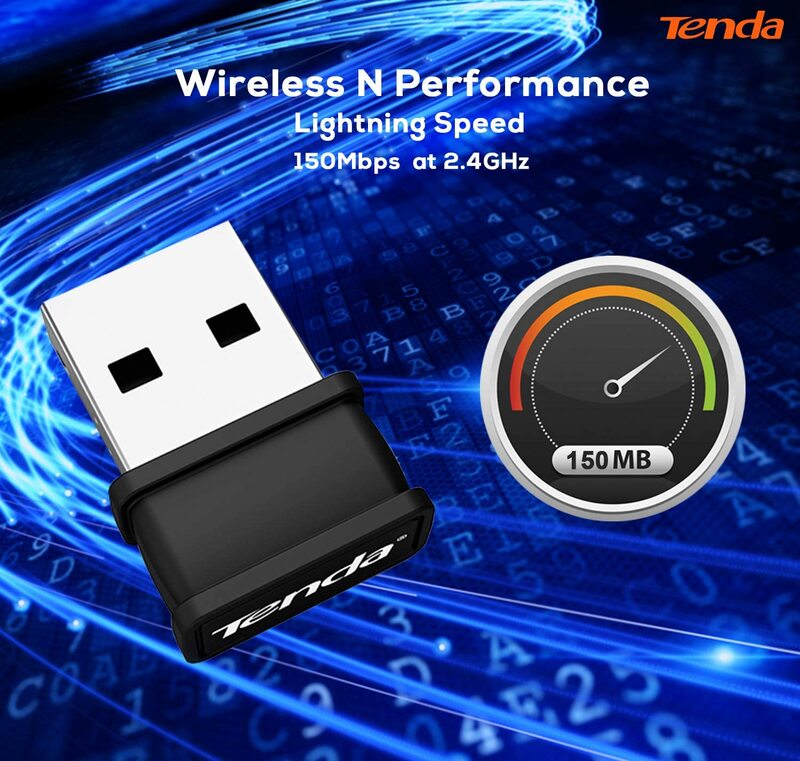 Tenda w311mi 150mbs USB for rourterのワイヤレス2.4g Wifiアダプターレシーバーネットワークカード (ラップトップおよびデスクトップ用)
