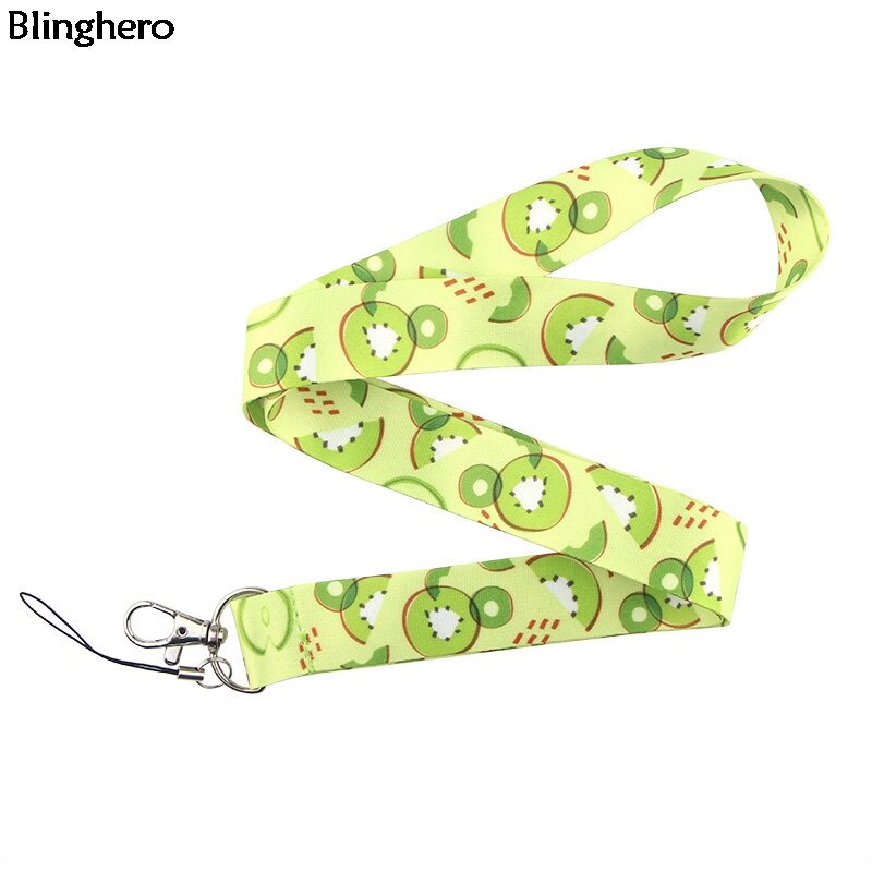 Blinghero – lanière en forme de Kiwi pour clés de téléphone, porte-cartes, sangles de cou avec porte-clés, cordes suspendues, accessoire pour clés, bh039